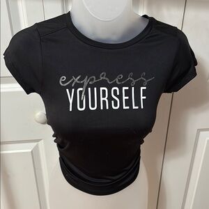 Champion Black Fitted Crop T-Shirt Short Sleeve